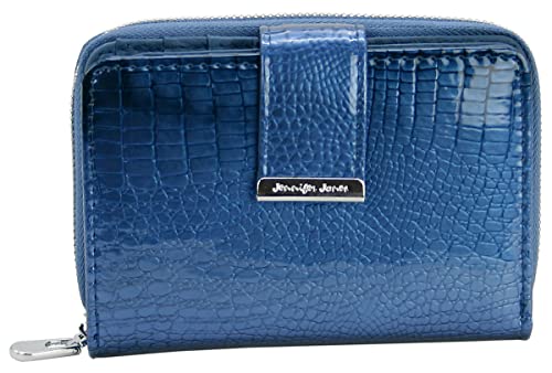 Jennifer Jones Echt-Leder Damen Geldbörse - Modische Croco Glanz Optik - RFID von J JONES JENNIFER JONES