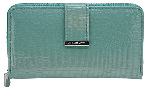 Jennifer Jones Echt-Leder Damen Geldbörse - Modische Croco Glanz Optik - RFID von J JONES JENNIFER JONES