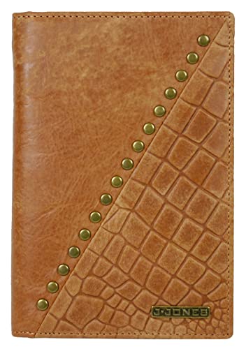 Jennifer Jones Echt-Leder Geldbörse mit RFID-Schutz + Geschenkbox (Brieftasche, Cognac) von J JONES JENNIFER JONES