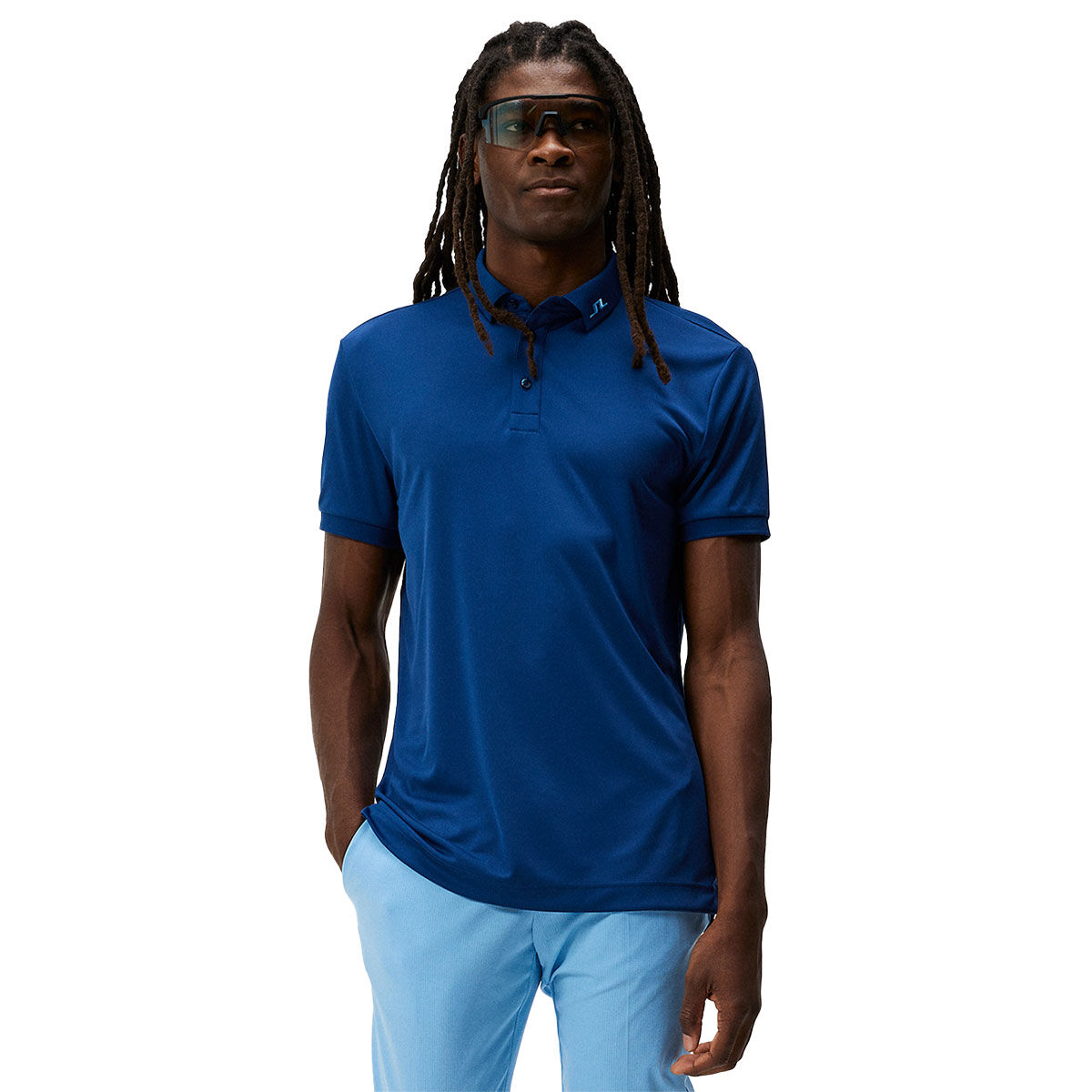 J.Lindeberg Men's Blue KV Reg Fit Golf Polo Shirt, Size: Small | American Golf von J Lindeberg