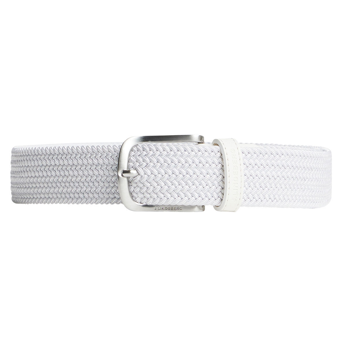 J.Lindeberg Men's Bernhard Braided Elastic Golf Belt, Mens, White, 85 cm | American Golf von J Lindeberg