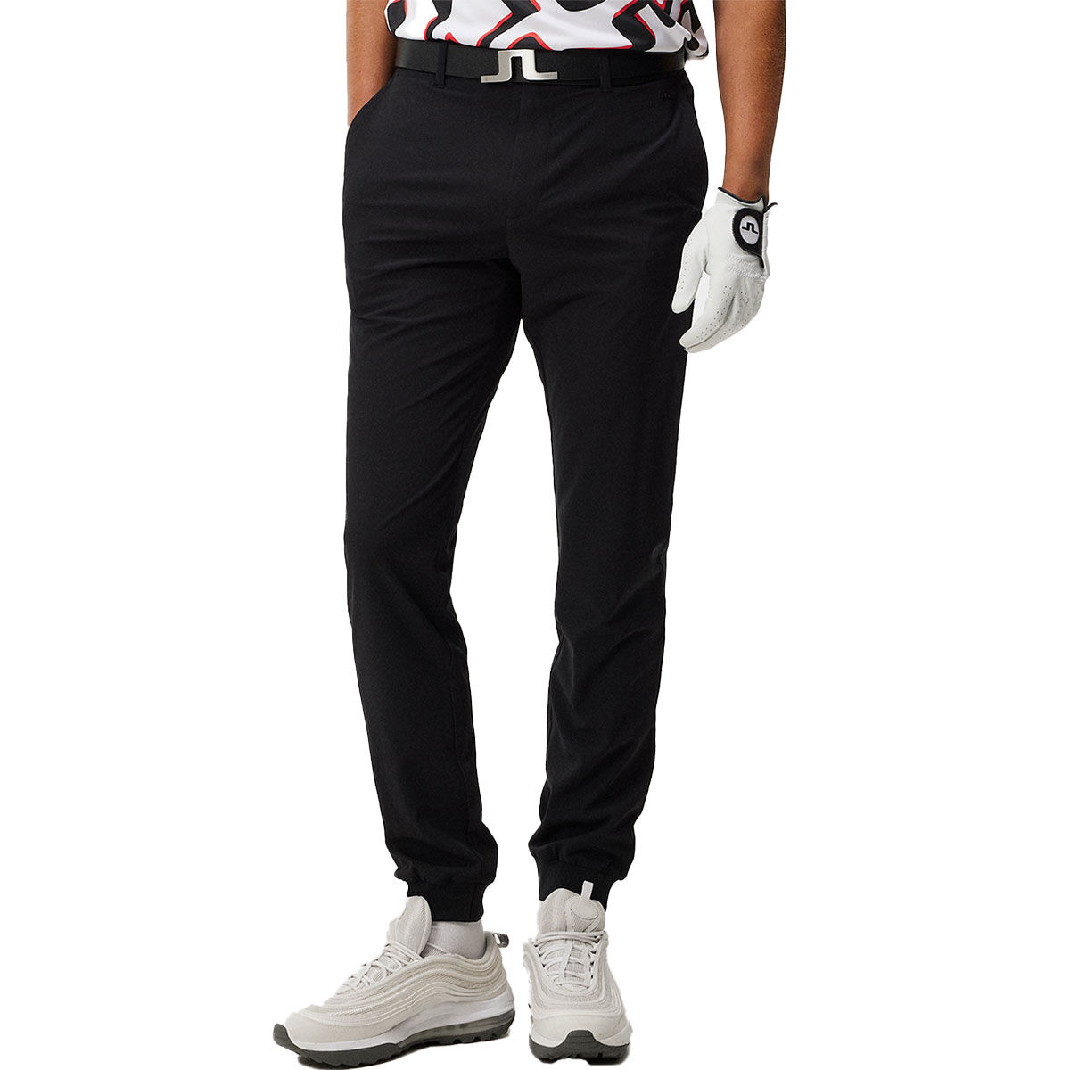 J.Lindeberg Men's Cuff Jogger Golf Trousers, Mens, Black, 36, Regular | American Golf von J Lindeberg
