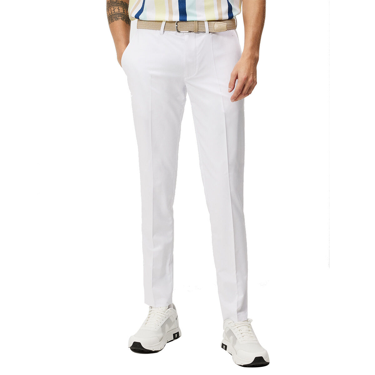 J.Lindeberg Men's Elof Golf Trousers, Mens, White, 30, Regular | American Golf von J Lindeberg