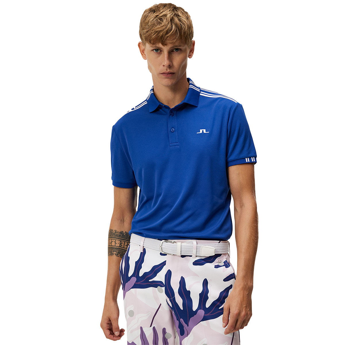 J.Lindeberg Men's Ian Golf Polo Shirt, Mens, Sodalite blue, Medium | American Golf von J Lindeberg