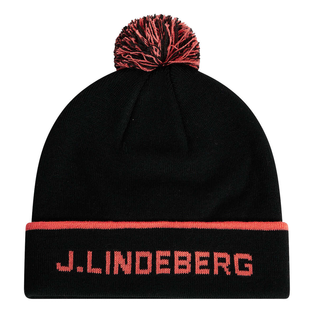 J.Lindeberg Men's Stripe Golf Beanie Hat, Mens, Black, One size | American Golf von J Lindeberg