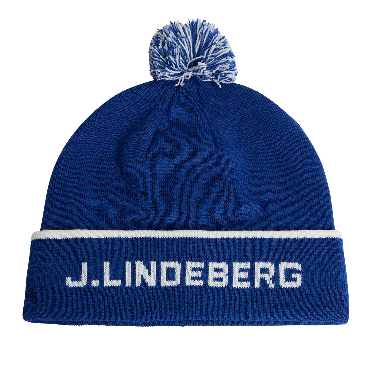 J.Lindeberg Men's Stripe Golf Beanie Hat, Mens, Sodalite blue, One size | American Golf von J Lindeberg