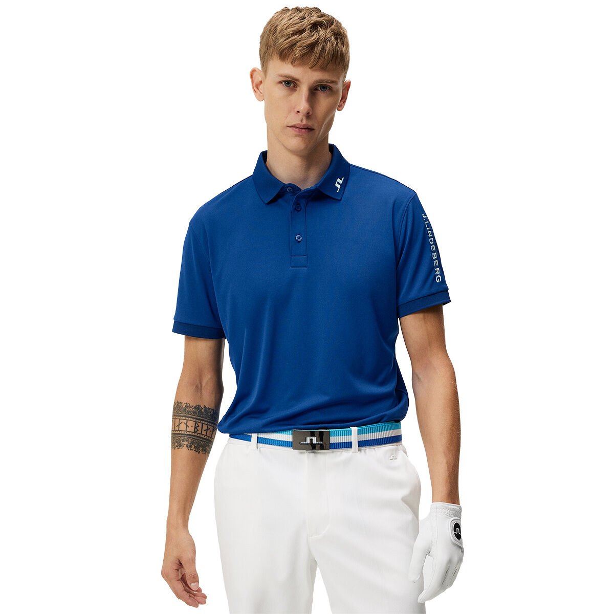 J.Lindeberg Men's Tour Tech Golf Polo Shirt, Mens, Estate blue, Xl | American Golf von J Lindeberg
