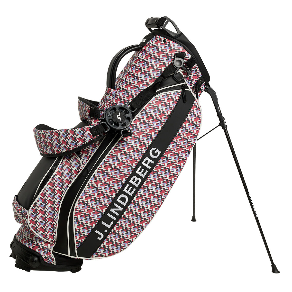 J.Lindeberg Play Print Golf Stand Bag, Jl micro bridge rose red | American Golf von J Lindeberg