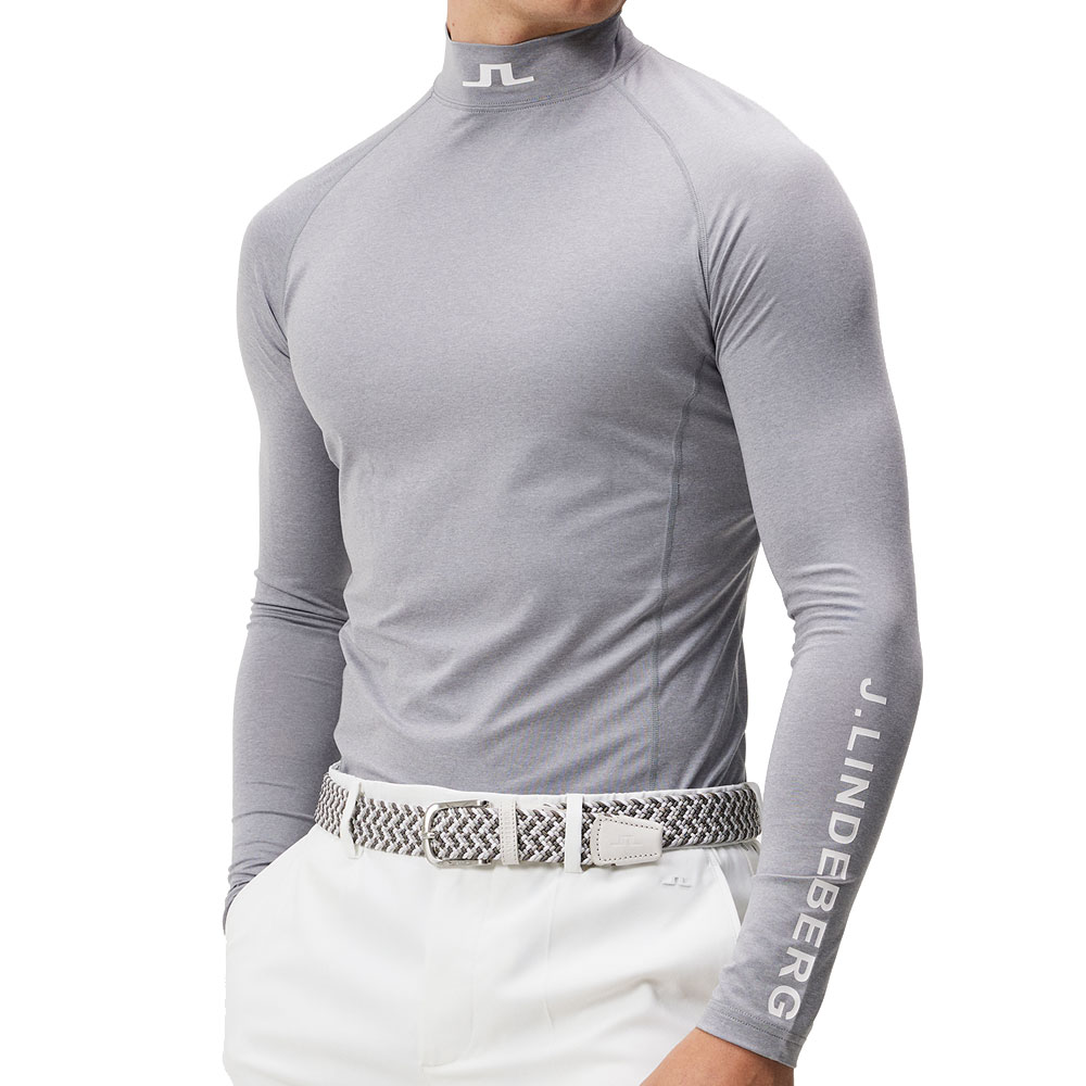 'J.Lindeberg Golf Aello Soft Compression Herren Mock grau' von J.LINDEBERG