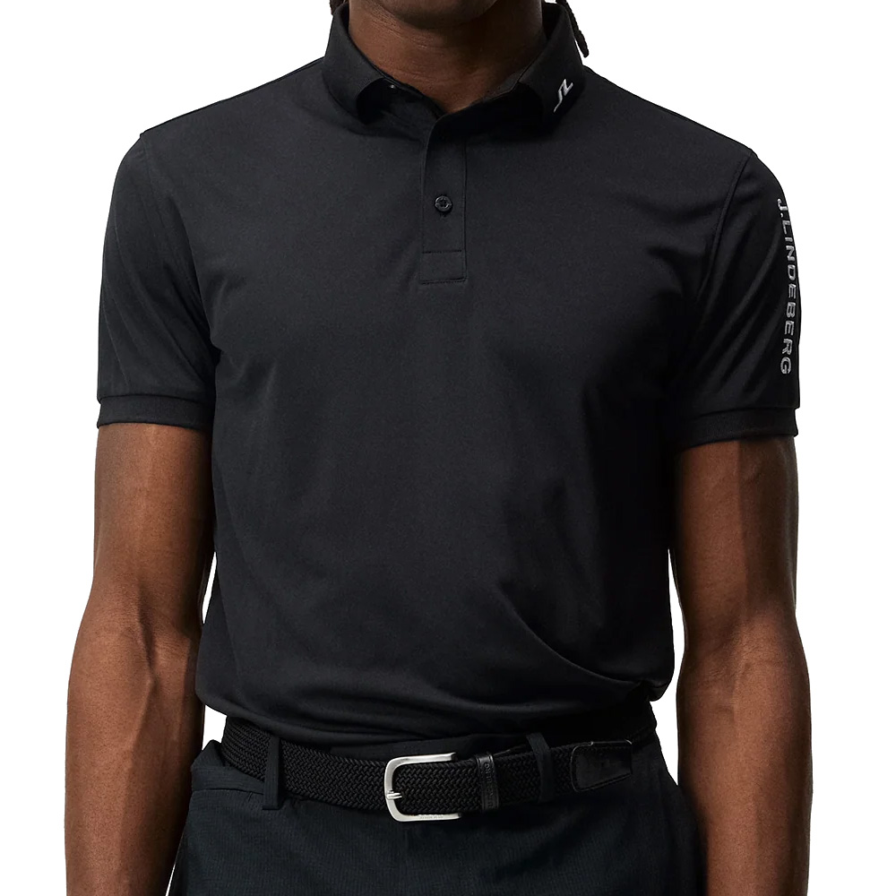 'J.Lindeberg Golf Tour Tech Herren Polo regular schwarz' von J.LINDEBERG