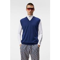 J.Lindeberg Liam Knitted Vest Pullunder Strick blau von J.LINDEBERG