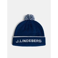 J.Lindeberg Stripe Beanie Mütze blau von J.LINDEBERG