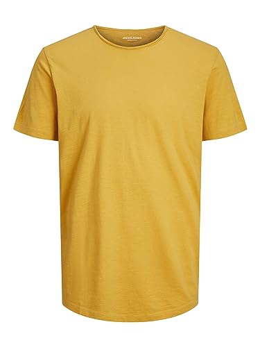JACK&JONES Basic T-Shirt Rundhals Kurzarm Jersey Baumwolle Shirt Regular Fit JJEBASHER, Farben:Gelb, Größe:L von JACK & JONES