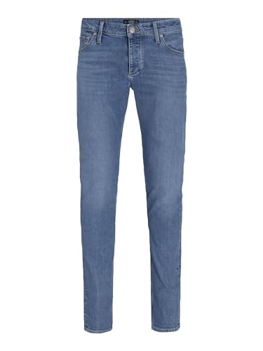 JACK & JONES Herren Jeans JJIGLENN JJEVAN AM 377- Slim Fit - Blau - Blue Denim, Größe:32W / 34L, Farbvariante:Blue Denim 12229139 von JACK & JONES