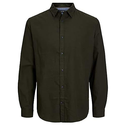 Jack & Jones Herren Hemd Jjegingham Twill Shirt L/S Noos, Rosin/Detail:/Solid/Slim Fit, S von JACK & JONES