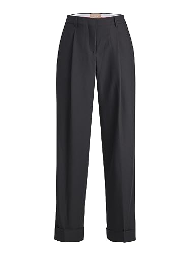 JJXX Damen Jxmary Pleat Fu Mw Pant Pnt Noos Anzughose, Schwarz, 28W / 32L EU von JACK & JONES