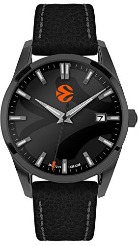 Jacques Lemans Herren Armbanduhr massiv Edelstahl Uhr, schwarz, 44 von JACQUES LEMANS