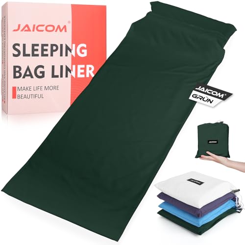 JAICOM Hüttenschlafsack aus Mikrofaser, Kleines Packmaß & besonders weich und Leichter Schlafsack [330 g] - Hotel, Outdoor, Reise, Berghütten Seidenschlafsack von JAICOM