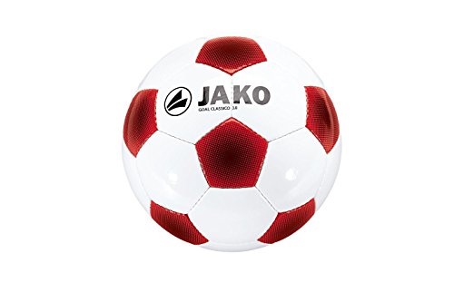 JAKO Ball Goal Classico 3.0, weiß/Rot/Maroon, 5 von JAKO
