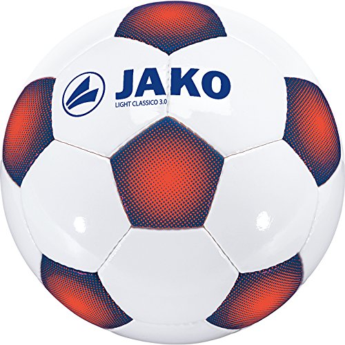 JAKO Ball Light Classico 3.0, weiß/night blue/flame, 5, 2308 von JAKO