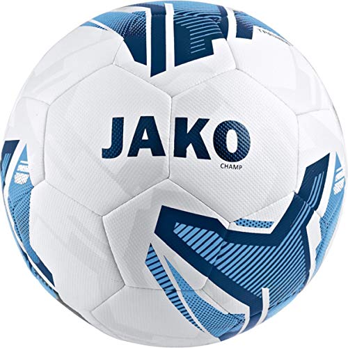 JAKO Unisex Jugend Champ Trainingsball, weiß/SkyBlue/Navy, 5 JAKO Unisex Jugend Champ Trainingsball, weiß/SkyBlue/Navy, 5 von JAKO