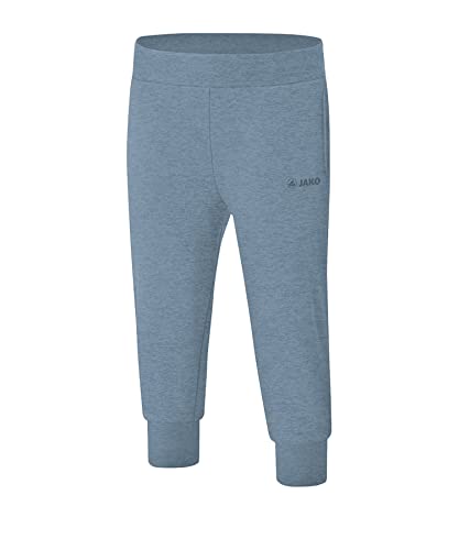 JAKO Damen Sweat Capri Basic, hellblau meliert, 36, 6703 JAKO Damen Sweat Capri Basic, hellblau meliert, 36, 6703 von JAKO