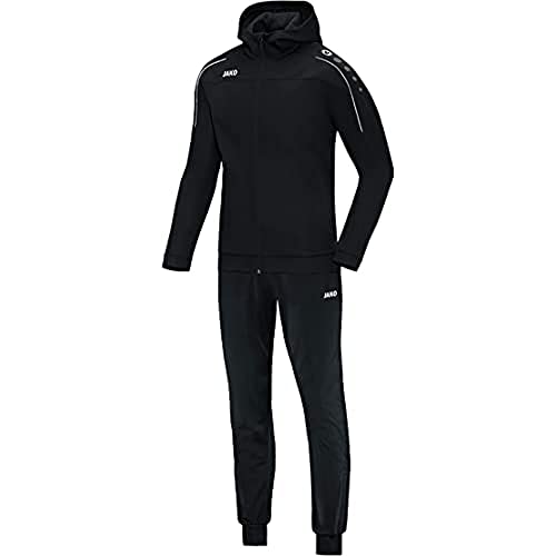 JAKO Damen Trainingsanzug Polyester Classico mit Kapuze, schwarz, 44, M9450 von JAKO