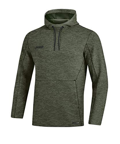 JAKO Damen Kapuzensweat Premium Basics, khaki meliert, 34, 6729 von JAKO