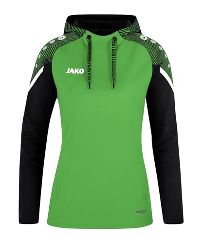 JAKO Damen Kapuzensweatshirt Performance, Soft Green/Schwarz, 36 von JAKO