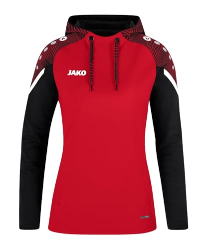 JAKO Damen Kapuzensweatshirt Performance, Rot/Schwarz, 42 von JAKO