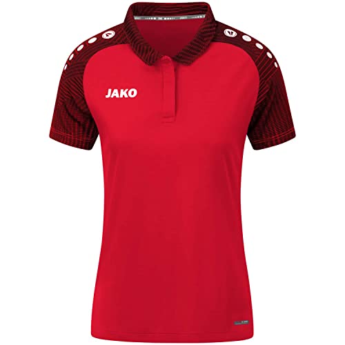 JAKO Damen Poloshirt Performance, Kurzarm, rot/schwarz, 42 von JAKO
