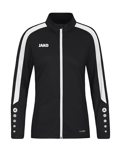 JAKO Damen Polyesterjacke Power, Schwarz, 44 von JAKO