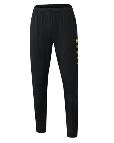 JAKO Damen Premium træningsbukser Trainingshose, Schwarz/Citro, 42 EU von JAKO