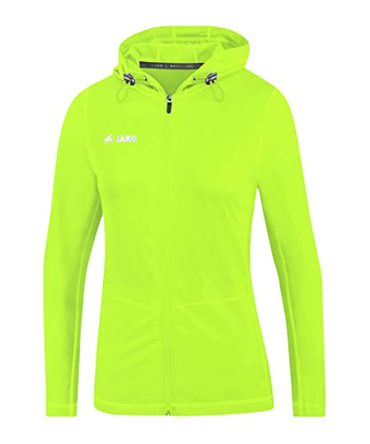 JAKO Damen Løb 2.0 Kapuzenjacke, neongrün, 40 EU von JAKO