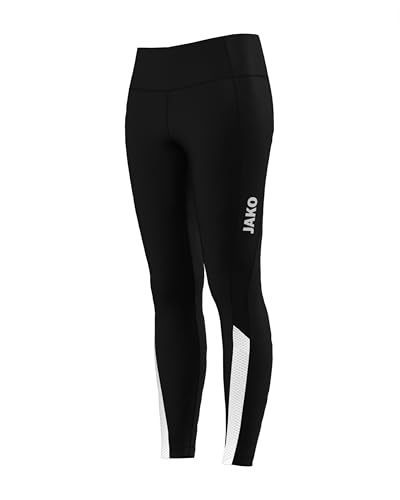 JAKO Damen Tights Power, schwarz/weiß, 34 von JAKO
