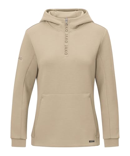 JAKO Damen Zip Hoodie Pro Casual, Beige, 40 von JAKO