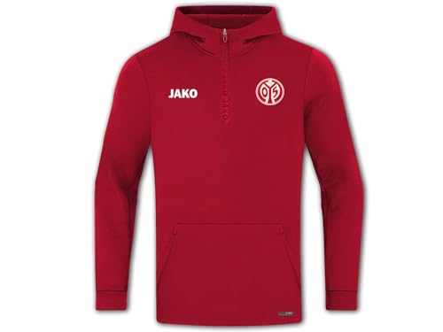 JAKO FSV Mainz 05 Zip Hoodie Pro Casual M05 Kapuzensweatshirt Sweatshirt Kapuze, Größe:M von JAKO