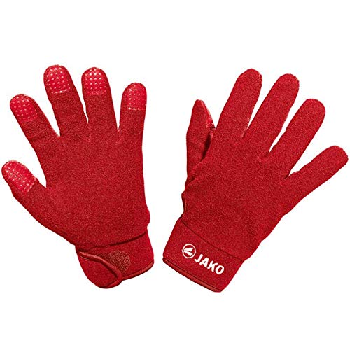 JAKO Feldspielerhandschuhe Fleece, Größe:7, Farbe:rot von JAKO
