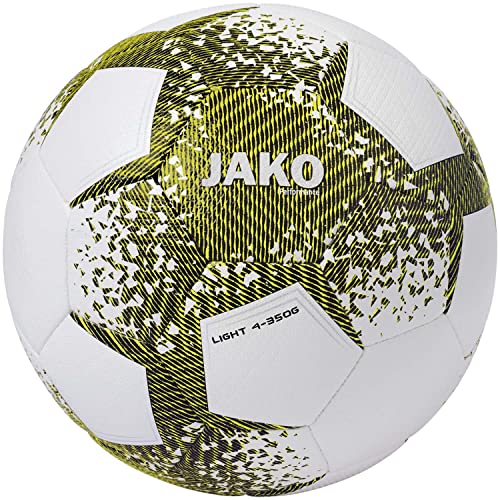 Jako Unisex Fußbälle Lightball Performance, Weiß/Schwarz/Soft Yellow-350G, 2308-704, 4 von JAKO
