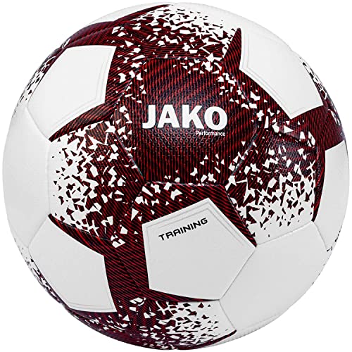 Jako Unisex Fußbälle Trainingsball Performance, Weiß/Schwarz/Sportrot, 2301-700, 5 von JAKO