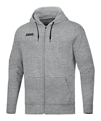 Jako Herren Kapuzenjacke Base, hellgrau meliert, 3XL, 6865 von JAKO