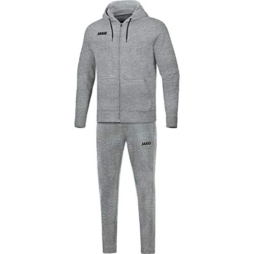 JAKO Herren Jogginganzug Base mit Kapuze, hellgrau meliert, 3XL, M9665 von JAKO