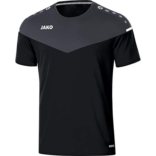 JAKO Herren Champ 2.0 T shirt, Schwarz/Anthrazit, S EU von JAKO