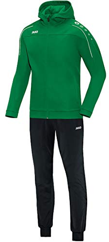 JAKO Herren Trainingsanzug Polyester Classico mit Kapuze, sportgrün, XL, M9450 von JAKO