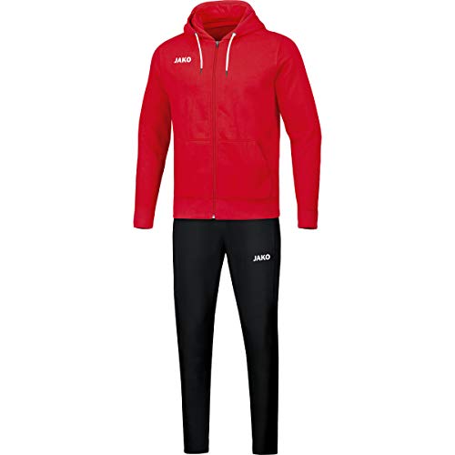 JAKO Herren Jogginganzug Base mit Kapuze, rot, XXL, M9665 von JAKO