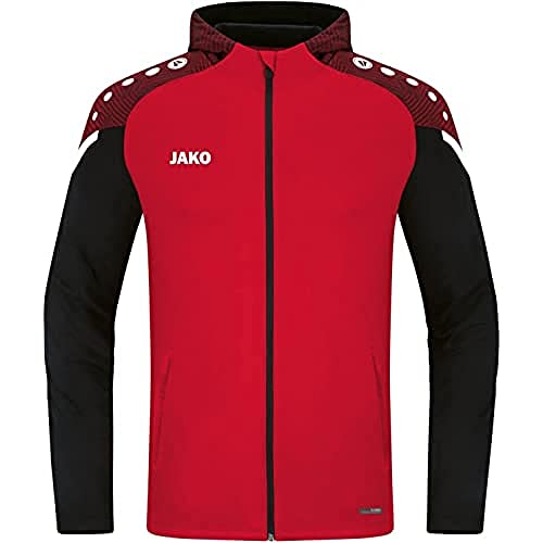 JAKO 6822 Kapuzenjacke Performance, Rot/Schwarz, 3XL von JAKO