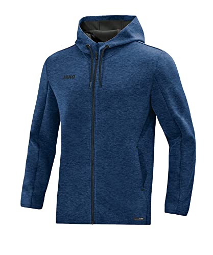 JAKO Herren Kapuzenjacke Premium Basics, marine meliert, XXL, 6829 von JAKO