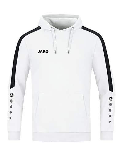 JAKO Herren Kapuzensweatshirt Power, Weiß, M von JAKO