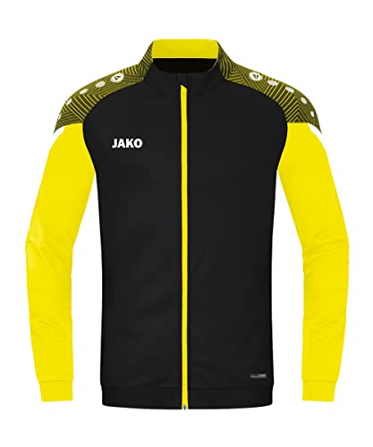 JAKO Herren Polyesterjacke Performance, Schwarz/Soft Yellow, M von JAKO
