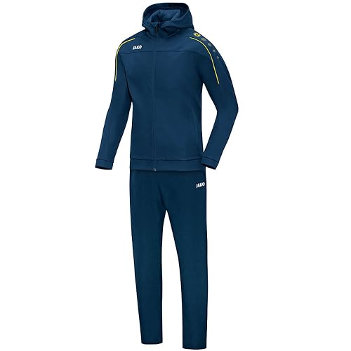 JAKO Herren Präsentationsanzug Classico mit Kapuze, nightblue/citro, 4XL, M9650 von JAKO